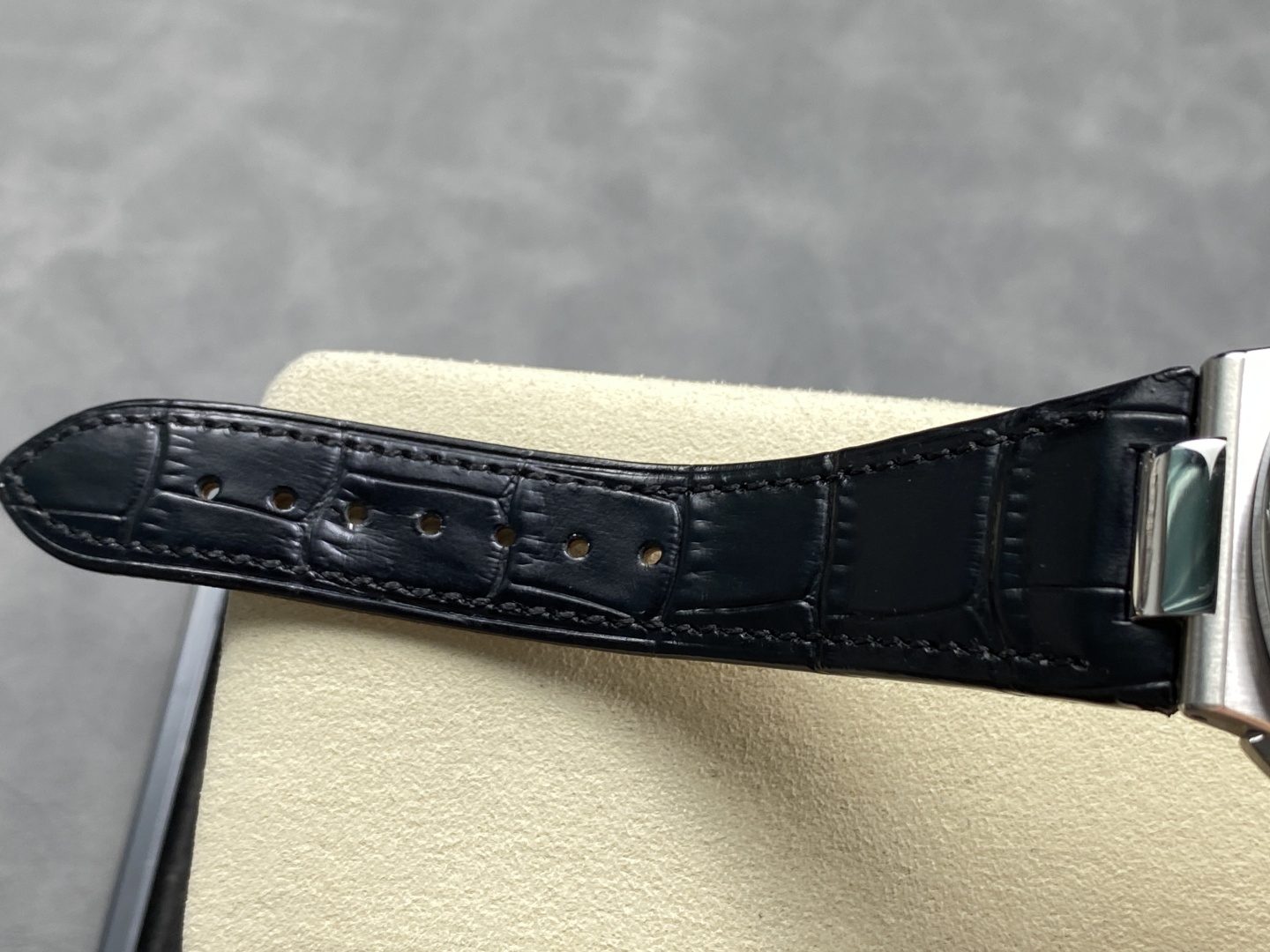 3K Factory Patek Philippe Nautilus 5980 Black Dial 316L Steel Bezel Leather Strap CH28-520C Movement 40.5mm - Image 8