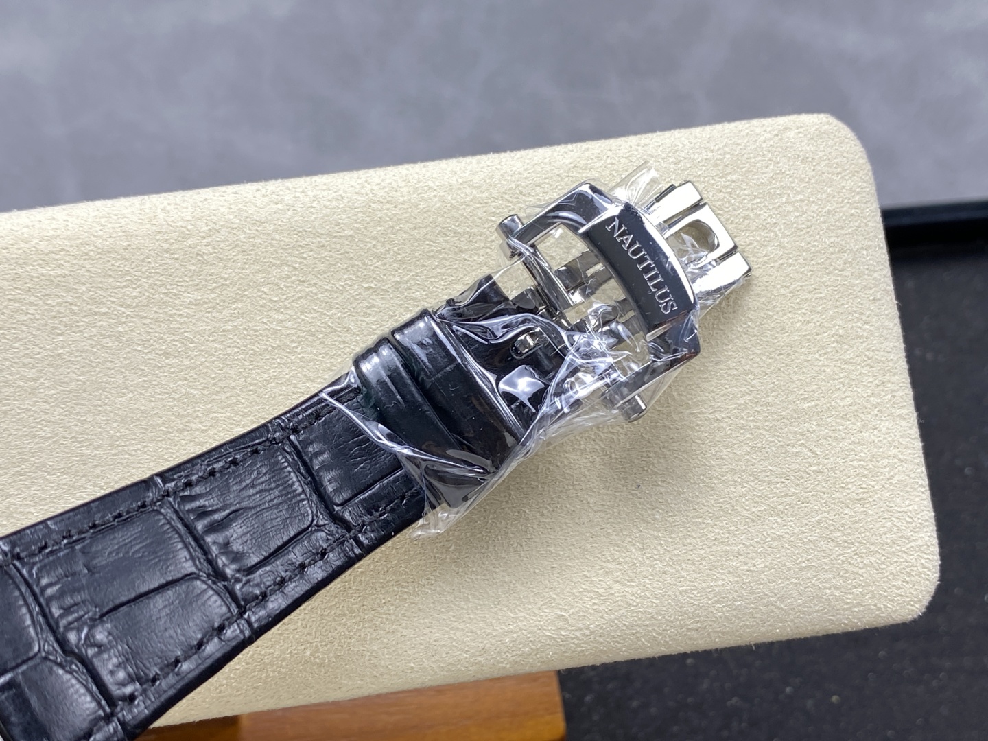 3K Factory Patek Philippe Nautilus 5980 Black Dial 316L Steel Bezel Leather Strap CH28-520C Movement 40.5mm - Image 7