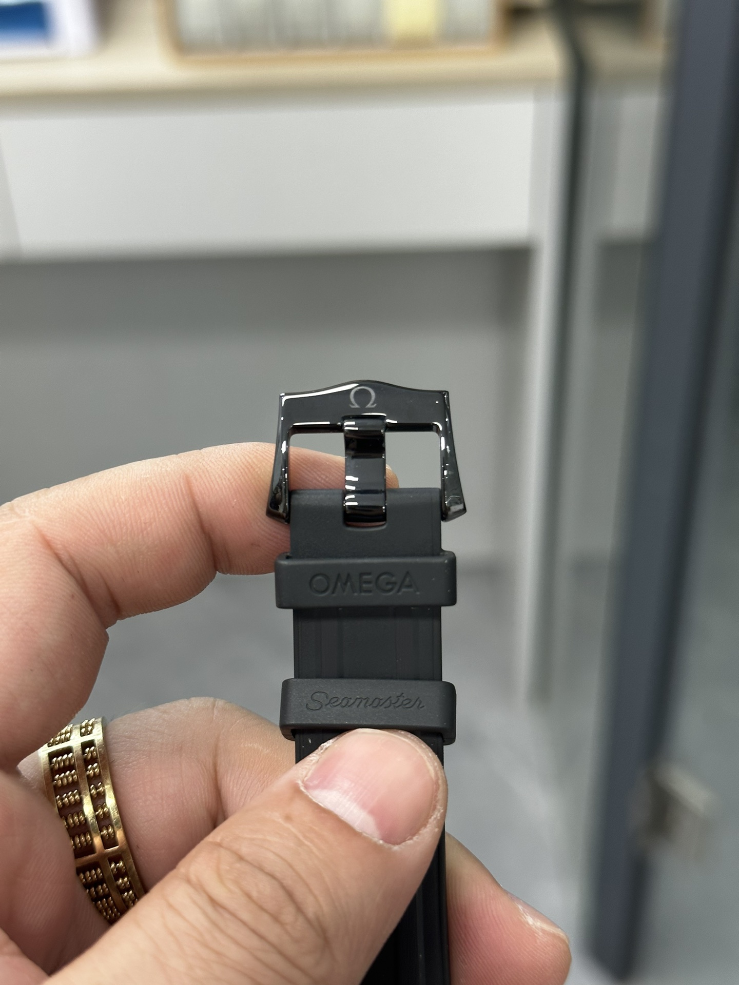 VS Factory Omega Seamaster 300 Black Dial Black Ceramic Bezel&Case With Rose Gold Rubber Strap 8806 Movement 43.5mm - Image 5