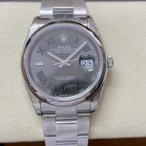 VS Factory Rolex Datejust 126234 Wimbledon Dial Domed Bezel 904L Steel Oyster Bracelet 3235 Movement 36mm