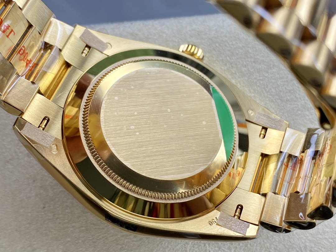 ARF Factory Rolex Daydate 40mm Champagne Dial Fluted Bezel Yellow Gold Bracelet 3255 Movement Weight Gained 40mm - Image 7