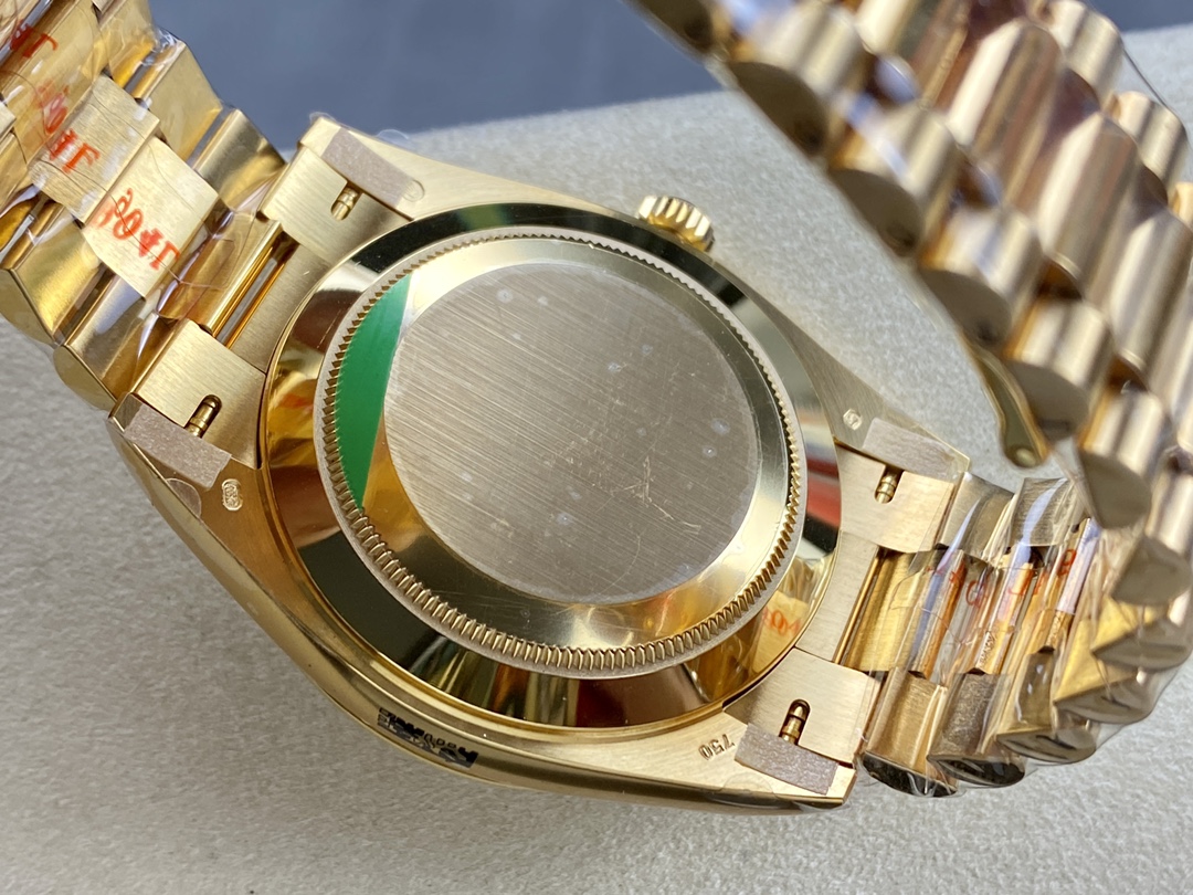 ARF Factory Rolex Daydate 40mm Champagne Roman Dial Fluted Bezel Yellow Gold Bracelet 3255 Movement Weight Gained 40mm - Image 7