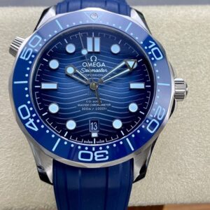VS Factory Omega Seamaster 300 Gradient Blue Dial Blue Bezel Rubber Strap 8800 Movement 42mm