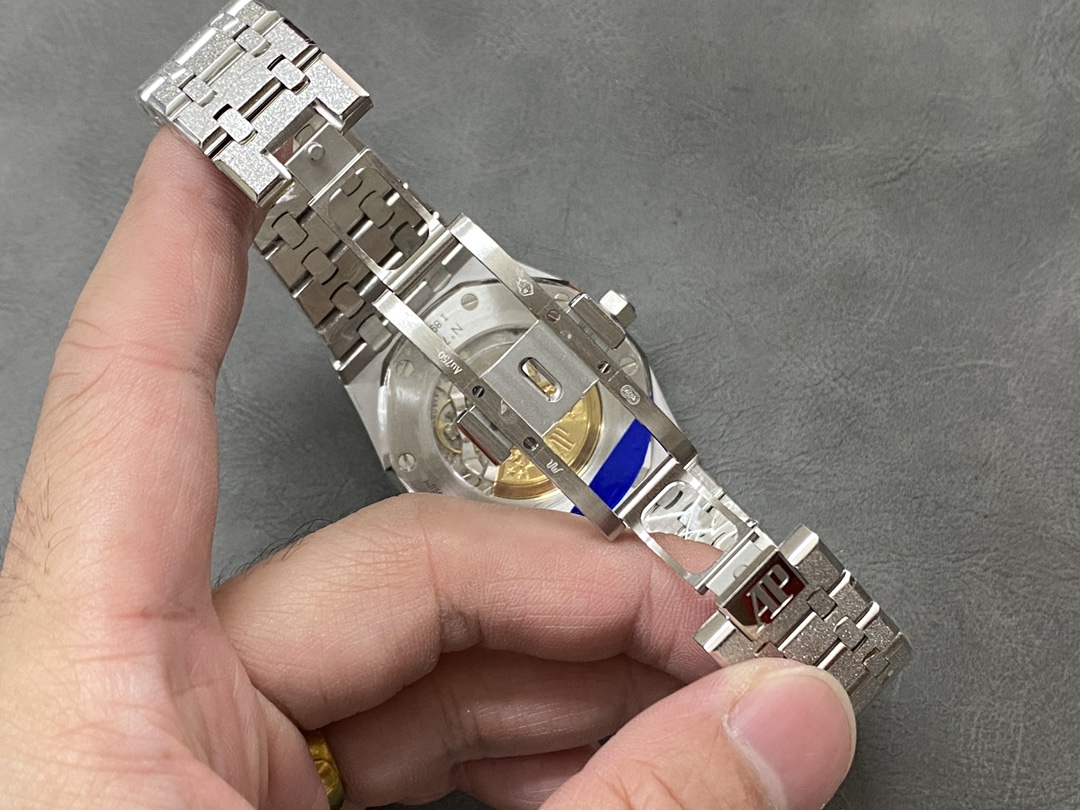 APS Factory Audemars Piguet Royal Oak 15410 White Dial Frosted Gold Bezel&Bracelet 3120 Movement 41mm - Image 9