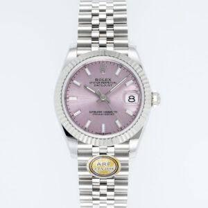 ARF Factory Rolex Datejust 31mm Pink Dial Fluted Bezel 904L Steel Oyster/Jubilee Bracelet ETA 2688 Movement 31mm