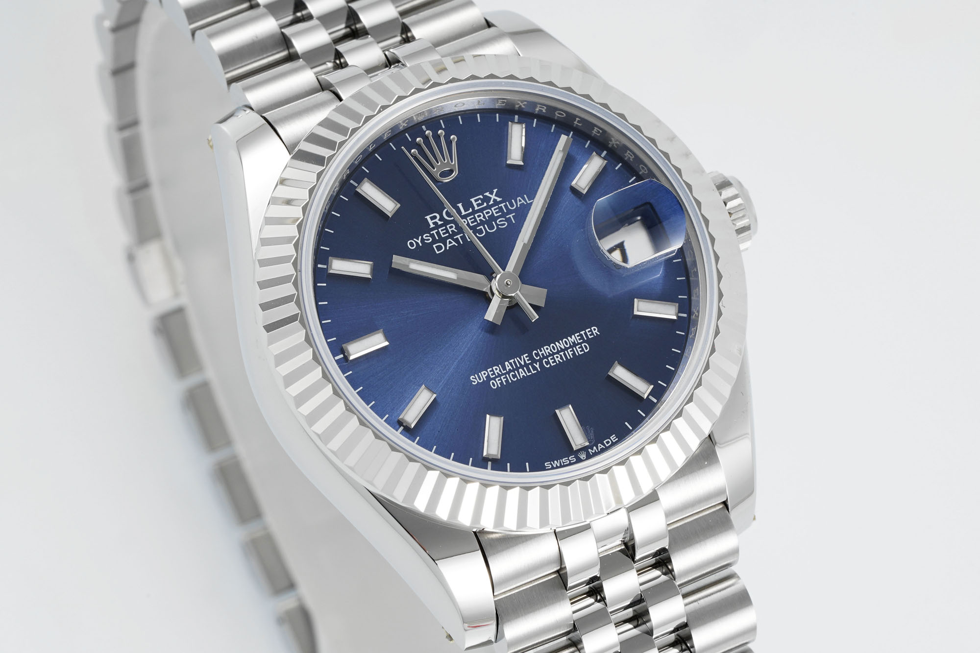 ARF Factory Rolex Datejust 31mm Blue Dial Fluted Bezel 904L Steel Oyster/Jubilee Bracelet ETA 2688 Movement 31mm - Image 2