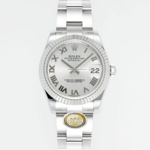 ARF Factory Rolex Datejust 31mm Silver Roman Dial Fluted Bezel 904L Steel Oyster/Jubilee Bracelet ETA 2688 Movement 31mm