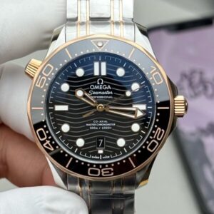 VS Factory Omega Seamaster 300 Black Dial Black&Rose Gold Bezel 316L Steel Bracelet 8800 Movement 42mm