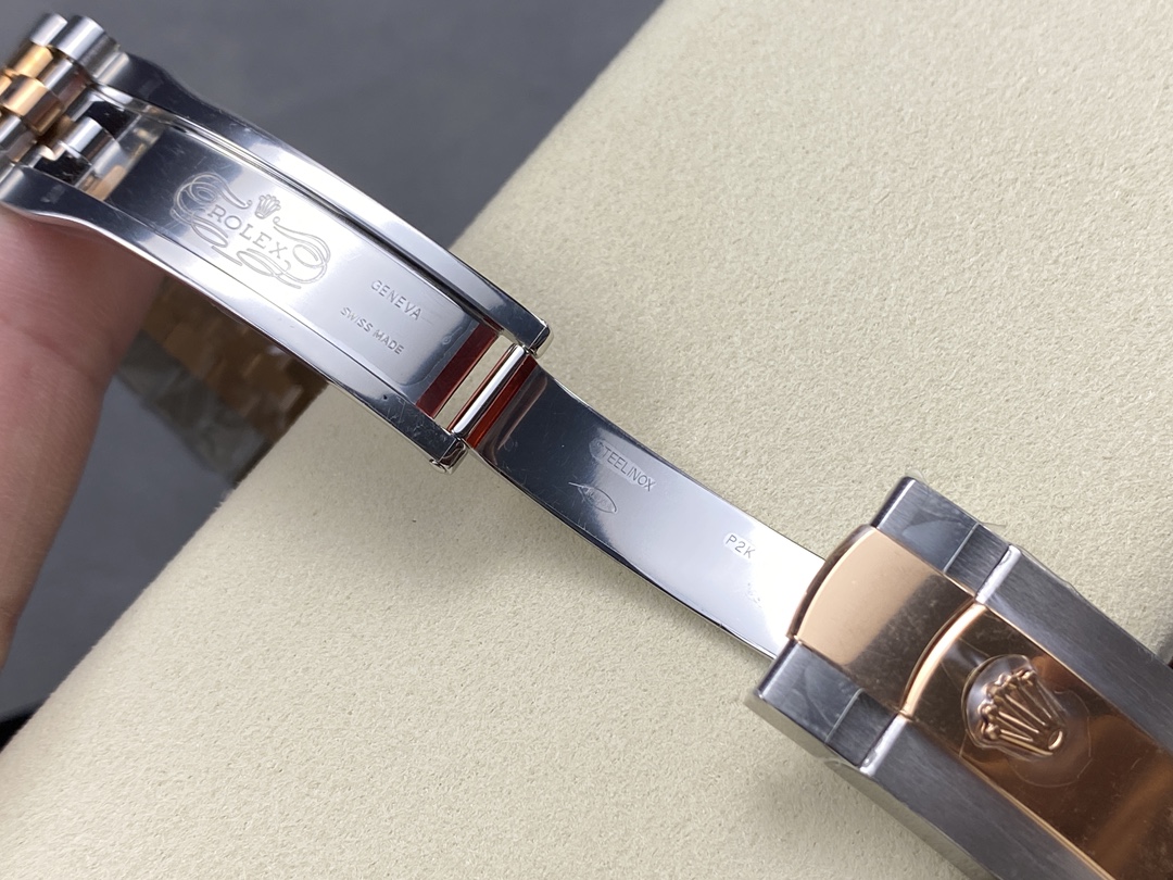VS Factory Rolex Datejust 126234 Grey Motif Dial Fluted Rose Gold Bezel 904L Steel Jubilee Bracelet 3235 Movement 36mm - Image 9