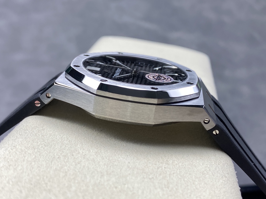 APS Factory Audemars Piguet Royal Oak 15500 Black Dial 316L Steel Bezel Rubber Strap 4302 Movement 41mm - Image 5