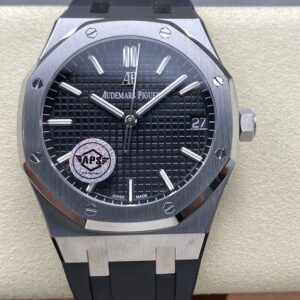 APS Factory Audemars Piguet Royal Oak 15500 Black Dial 316L Steel Bezel Rubber Strap 4302 Movement 41mm